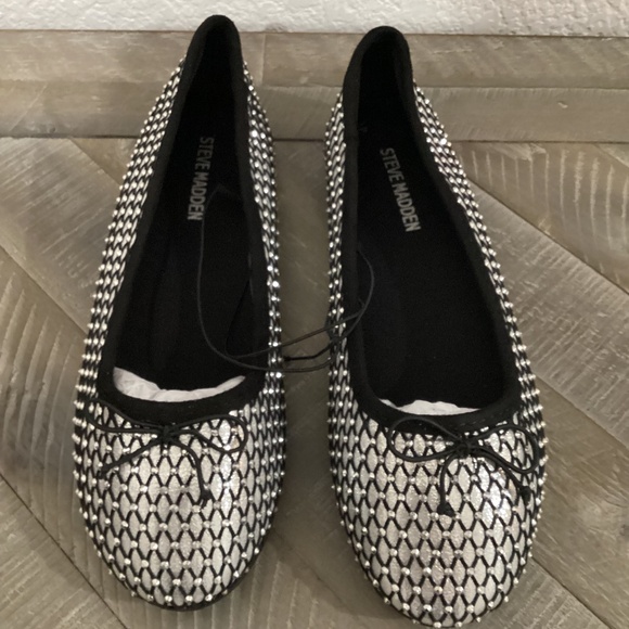 Steve Madden Kids' Rhinestone Diamond Mesh Ballet Flat - Picture 1 of 5